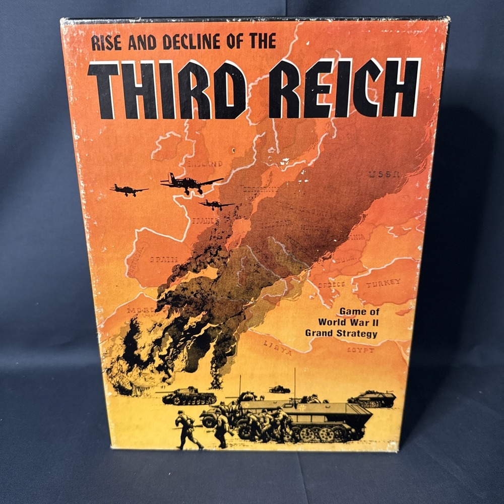 Vintage AVALON HILL Rise and Decline of the Third Reich 1970